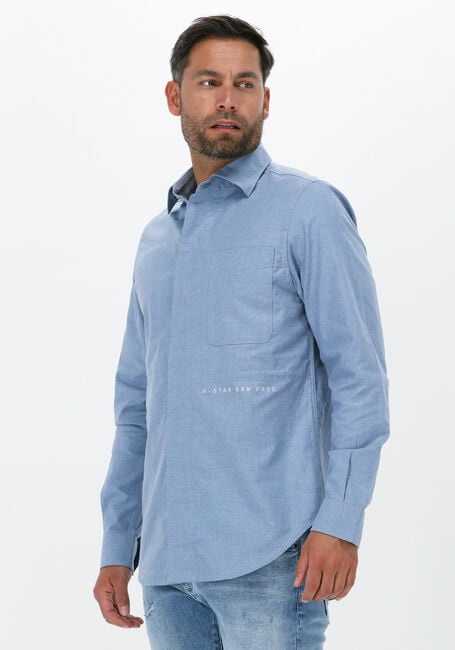 Blauwe G-STAR RAW Casual overhemd SECRET UTILITY REG SHIRT - large