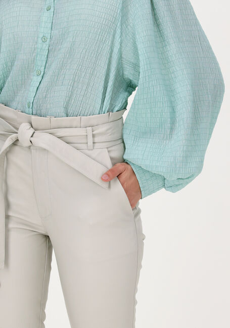 EST'SEVEN Pantalon EST'PAPER BAG STRETCH LEATHER Blanc - large