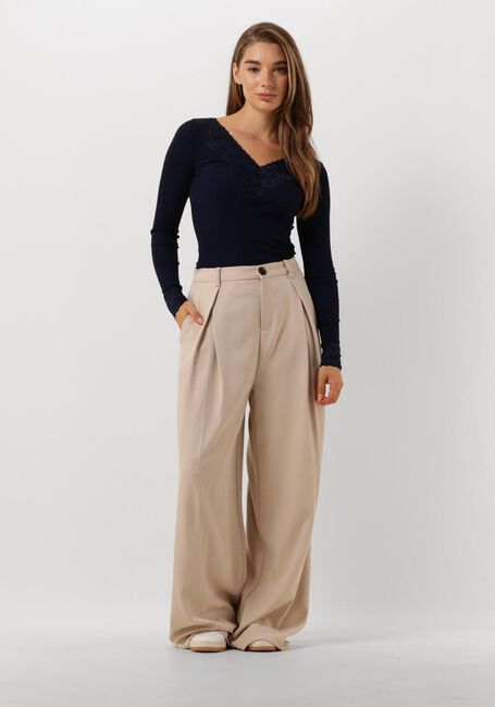 Donkerblauwe ROSEMUNDE Top BERNADINE ORGANIC T-SHIRT LACE - large