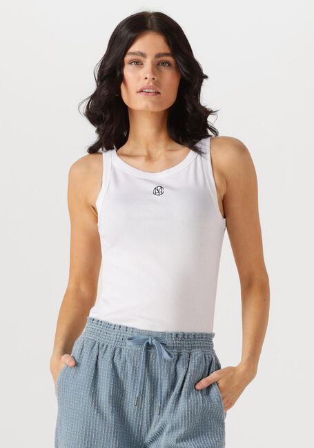 MSCH COPENHAGEN T-shirt MSCHGUBBE RASMIA ICON SL TOP en blanc - large