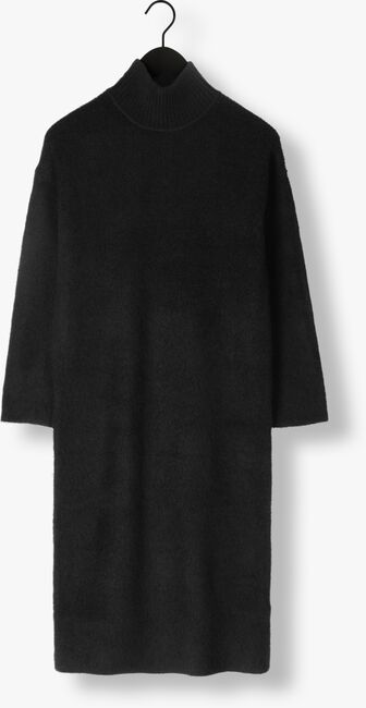 Zwarte SELECTED FEMME Midi jurk SLFMALINE LS KNIT DRESSHIGH NECK - large