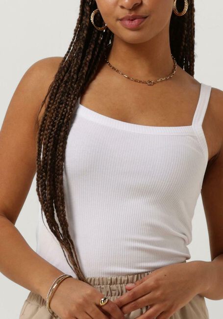Witte SELECTED FEMME Top SLFCELICA ANNA STRAP TANK TOP - large