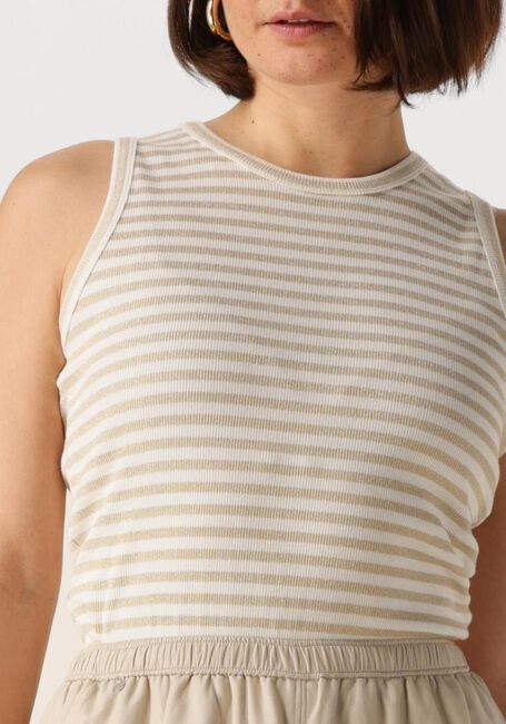 NUKUS T-shirt STEFANIA SINGLET STRIPES Écru - large