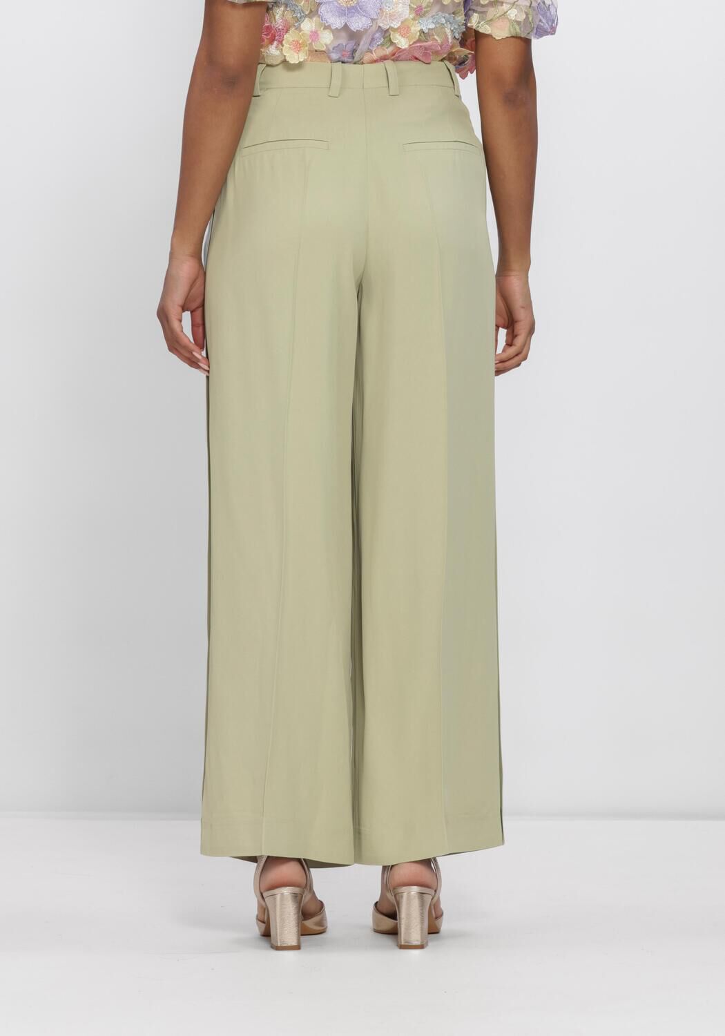 SELECTED WOMEN Pantalon SLFEXTRA WIDE ELLIE HW PANT en vert - large