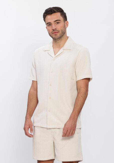 PURE PATH Chemise d&eacute;contract&eacute; HONEYCOMB SHORTSLEEVED SHIRT en beige - large