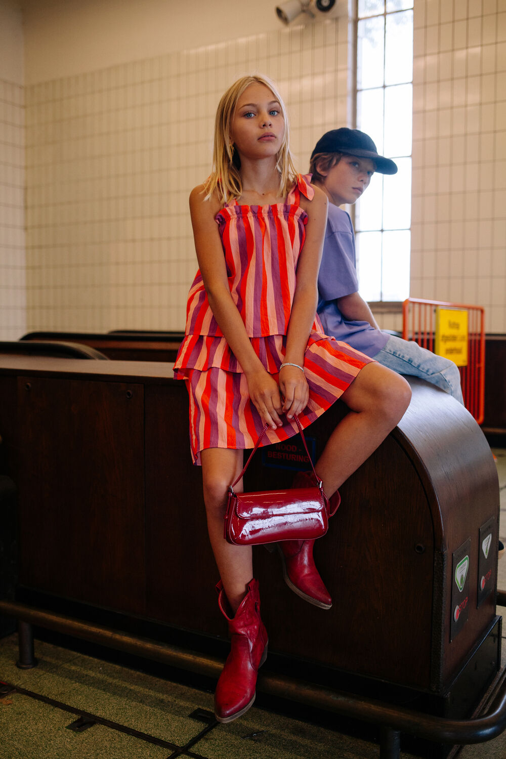 Multi CALL ME FRANKIE Top STRIPED TOP - large