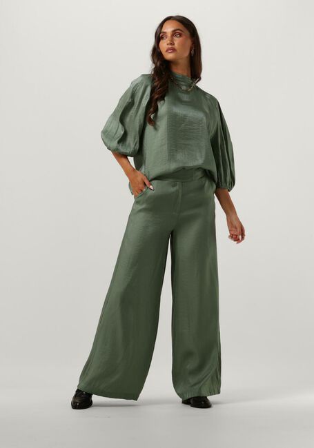 Groene AAIKO Wijde broek GIANI SHIMMERY VIS 355 - large