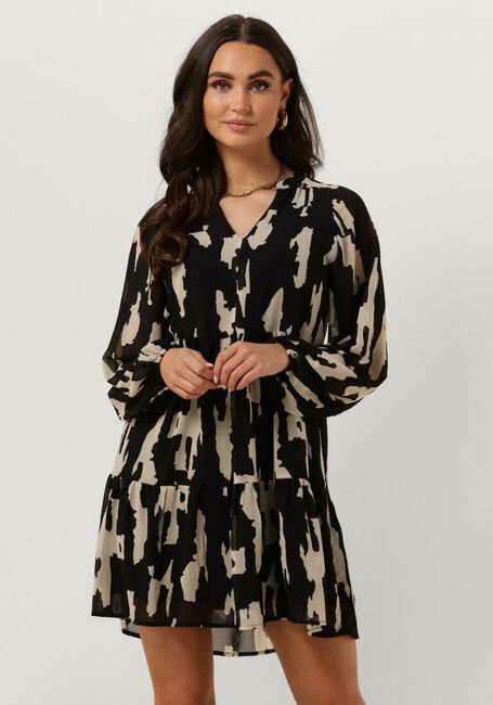 Zwarte OBJECT Mini jurk OBJMILA GIA L/S DRESS - large