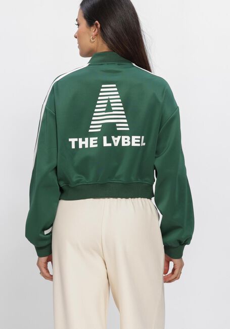 ALIX THE LABEL Jack LADIES KNITTED TAPES TRAINING JACKET Vert fonc&eacute; - large