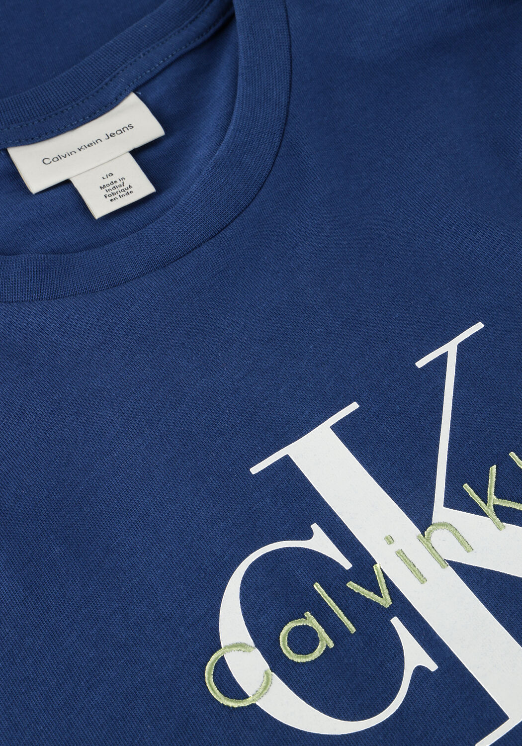 CALVIN KLEIN T-shirt SS HERO MONOLOGO TEE 20S en bleu - large