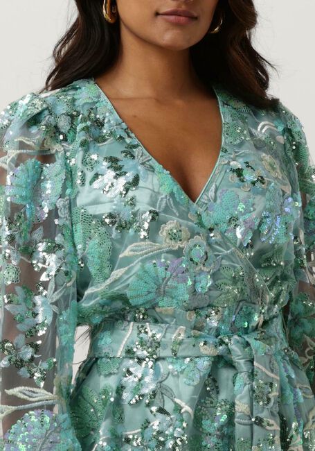 FREEBIRD Mini robe DIEKE en vert - large