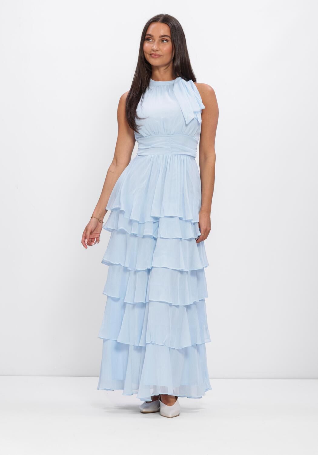 NEO NOIR MARLI SOLID CHIFFON DRESS Robes Bleu clair - large