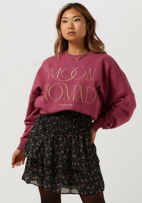 COLOURFUL REBEL Pull MOON NOMAD EMBRO DROPPED SWEAT en rose - large