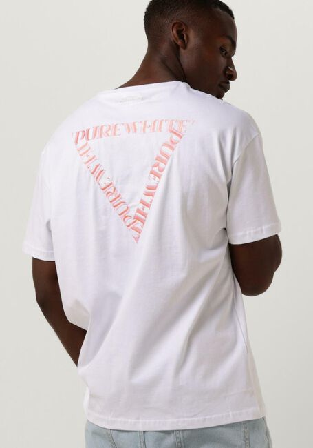 PUREWHITE T-shirt TSHIRT WITH SMALL LOGO AT SIDE AND BIG BACK EMBROIDERY en blanc - large