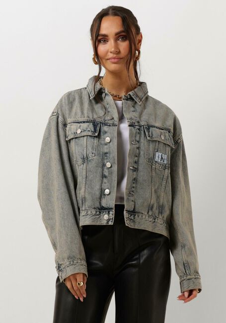 CALVIN KLEIN Veste en jean BOXY DENIM JACKET en bleu - large