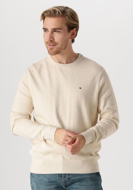 TOMMY HILFIGER Pull PIMA ORG CTN CASHMERE CREW NECK en beige - large
