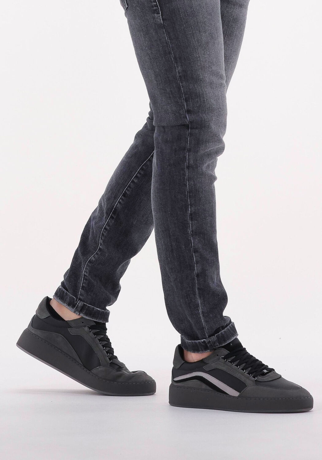 Grijze NUBIKK Sneakers JIRO JAM - large