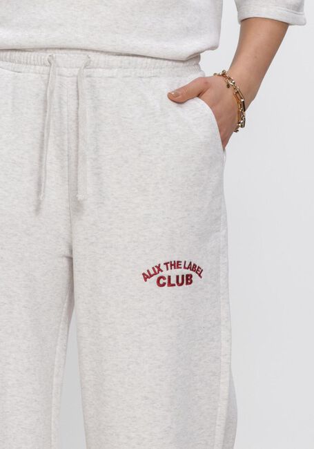 ALIX THE LABEL LADIES KNITTED WIDE LEG SWEAT PANTS Pantalons Gris clair - large