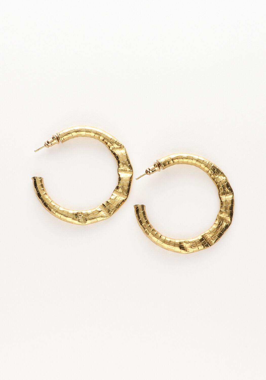 NOTRE-V Sieraad GERIBBELDE OPEN HOOPS