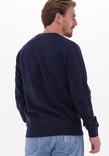 Donkerblauwe EDWIN Sweater BASE CREW SWEAT HEAVY FELPA - large