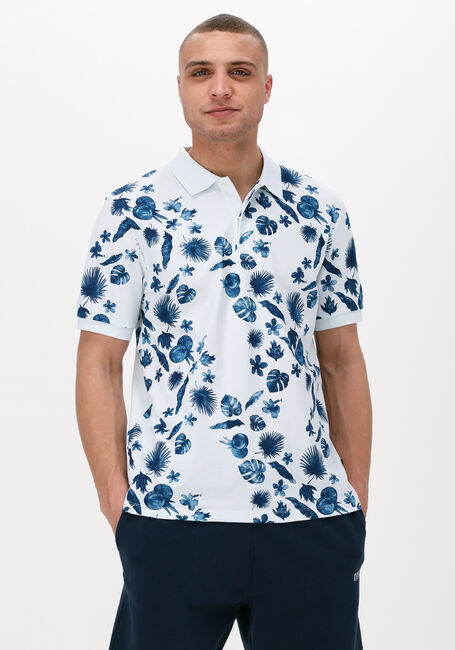 SCOTCH & SODA Chemise décontracté PRINTED PIQUE POLO IN ORGANIC COTTON en blanc - large