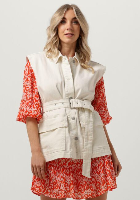 SELECTED FEMME Gilet SLFVINNIE DENIM WHITE VEST en blanc - large
