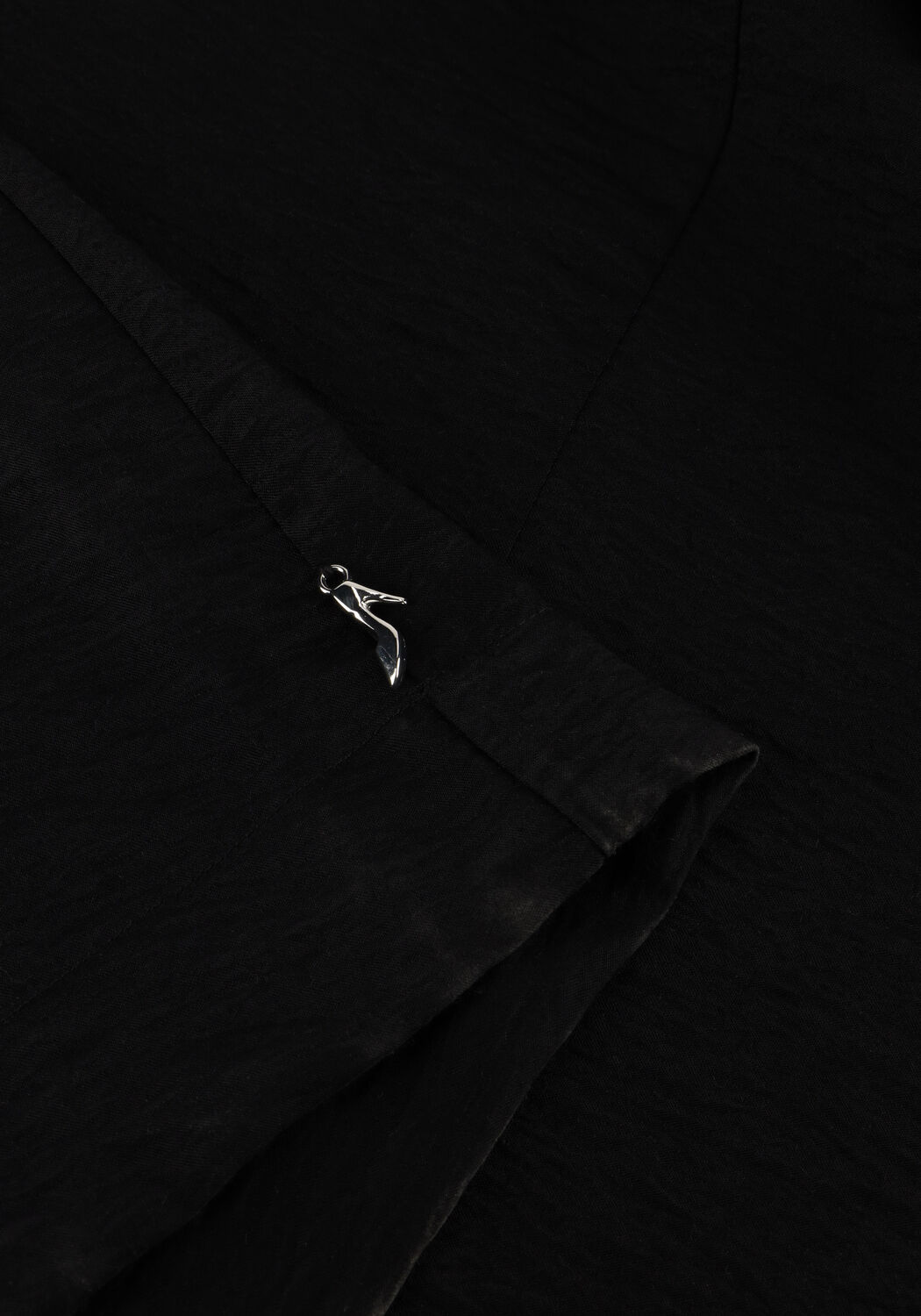 JANSEN AMSTERDAM Robe maxi OTIS JURK CB 598 COLORBLOCK CAP SLEEVE WIDE NECKLINE LONG en noir - large