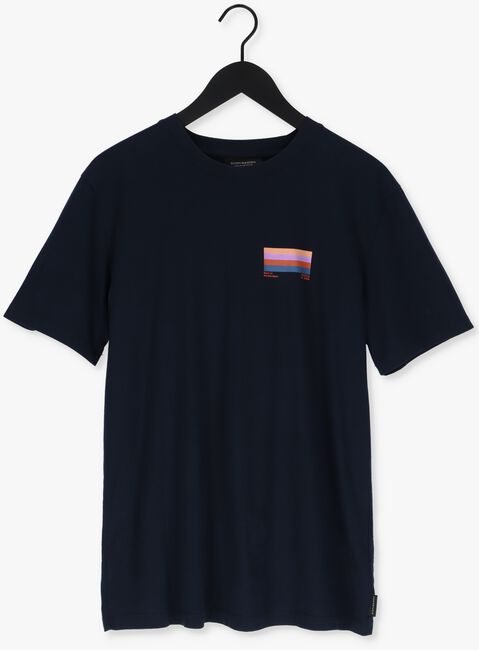 SCOTCH & SODA T-shirt GRAPHIC LOGO T-SHIRT IN ORGANI Bleu foncé - large