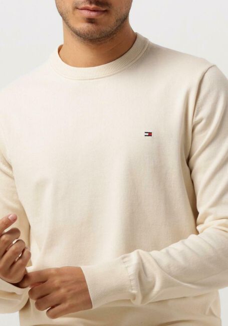 TOMMY HILFIGER Pull 1985 CREW NECK SWEATER Blanc - large