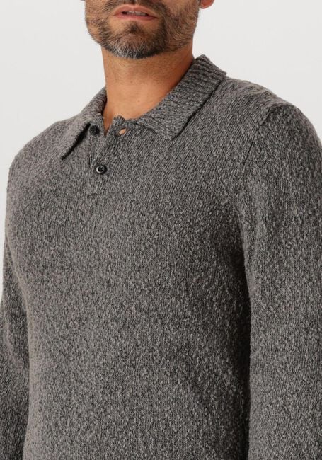 Grijze LES DEUX Trui BILLY MOULINE KNITTED POLO - large