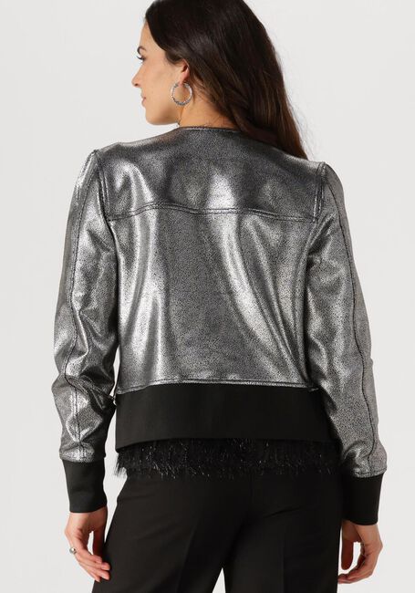 JANSEN AMSTERDAM Jack CS 271 BOMBER WITH ZIPPER en argent - large
