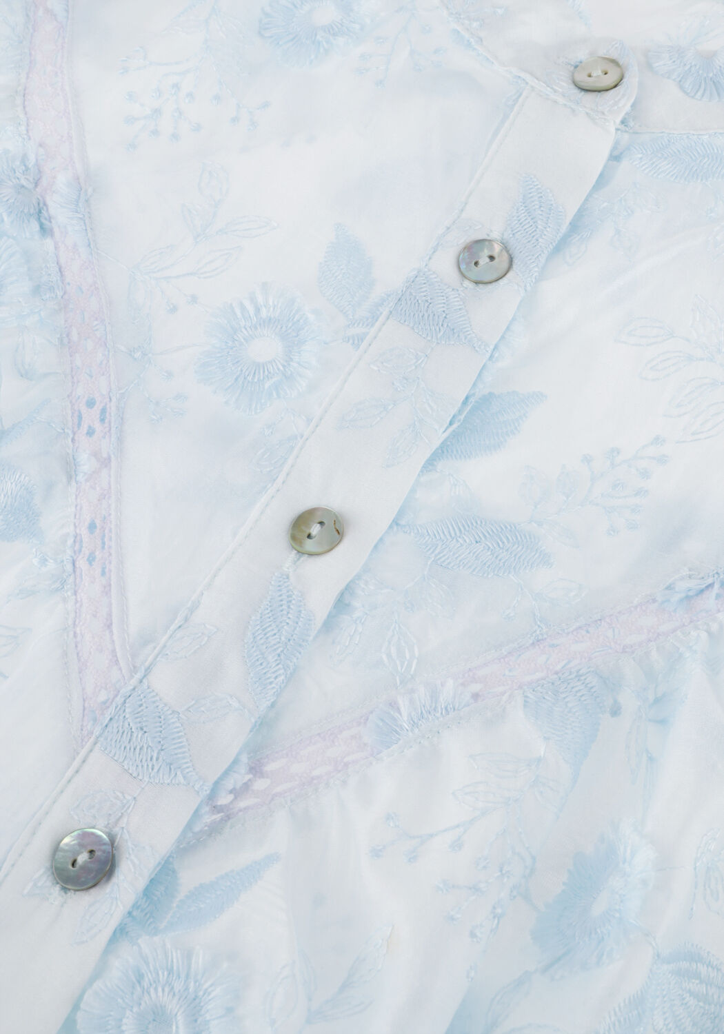 Lichtblauwe AIMEE THE LABEL  CANNA BLOUSE - large