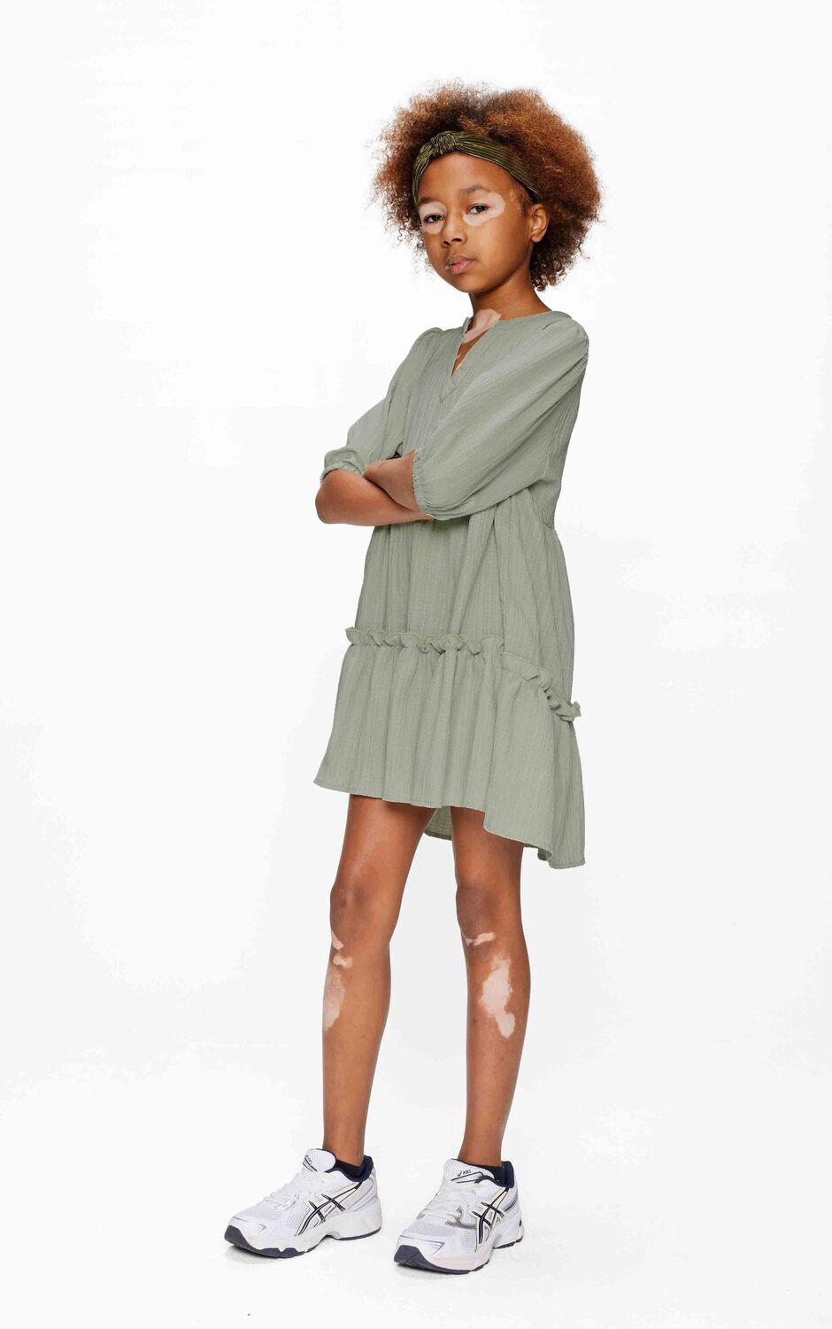 RETOUR Mini robe PAGE en vert - large