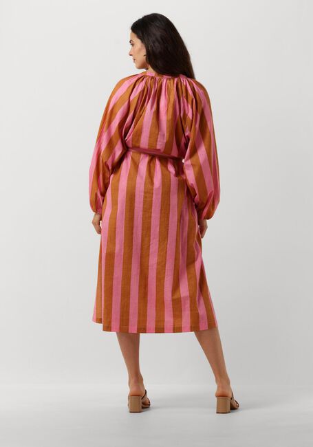 Bruine SISSEL EDELBO Midi jurk LARA ORGANIC COTTON DRESS - large