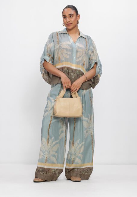 Blauwe SUMMUM  BLOUSE PALMTREE PRINT - large