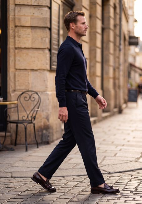 BOSS BLACK Pull H-LANCIONE Bleu fonc&eacute; - large