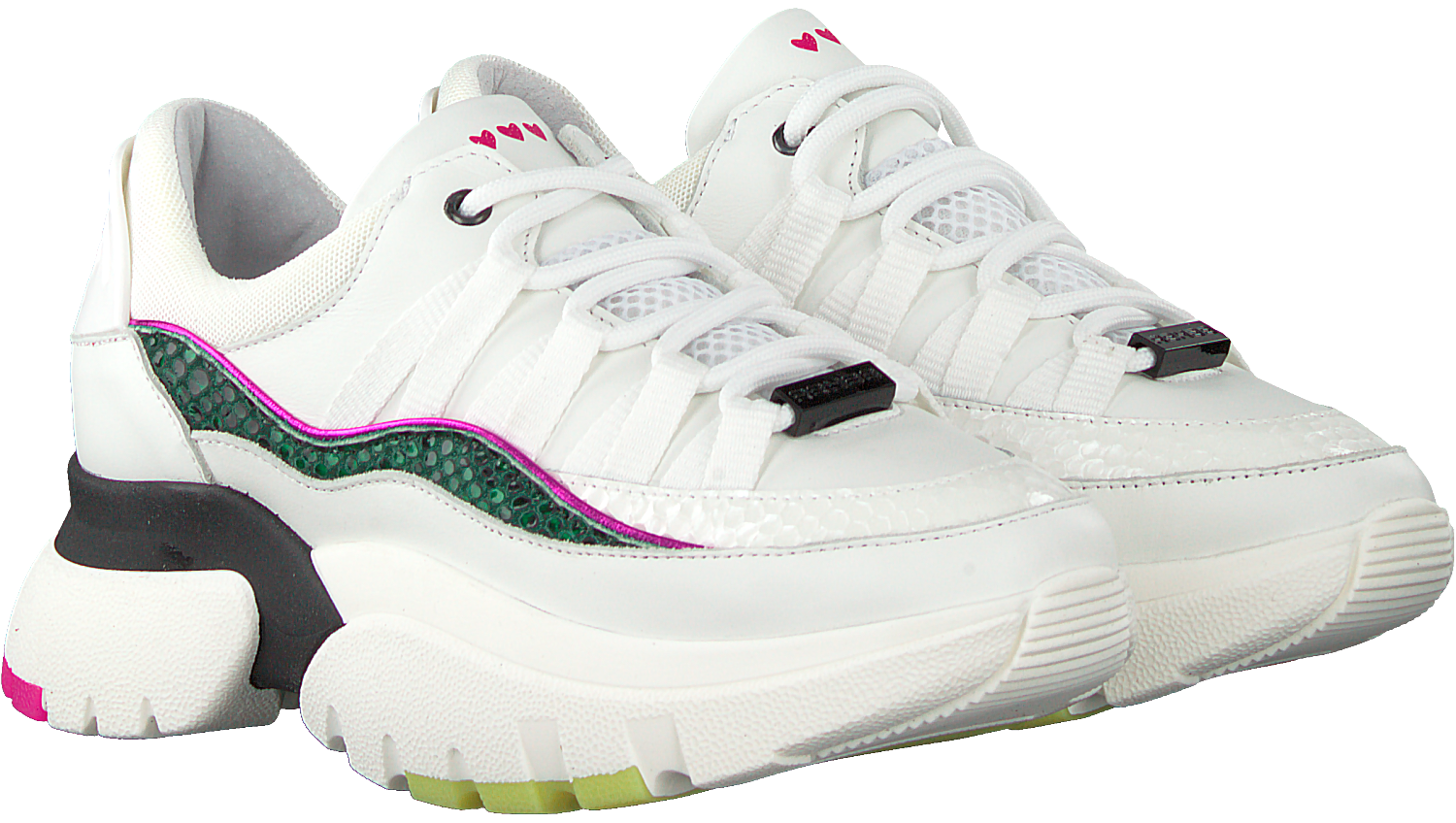 Witte REHAB Lage sneakers SYLVIA FANTASY | Omoda