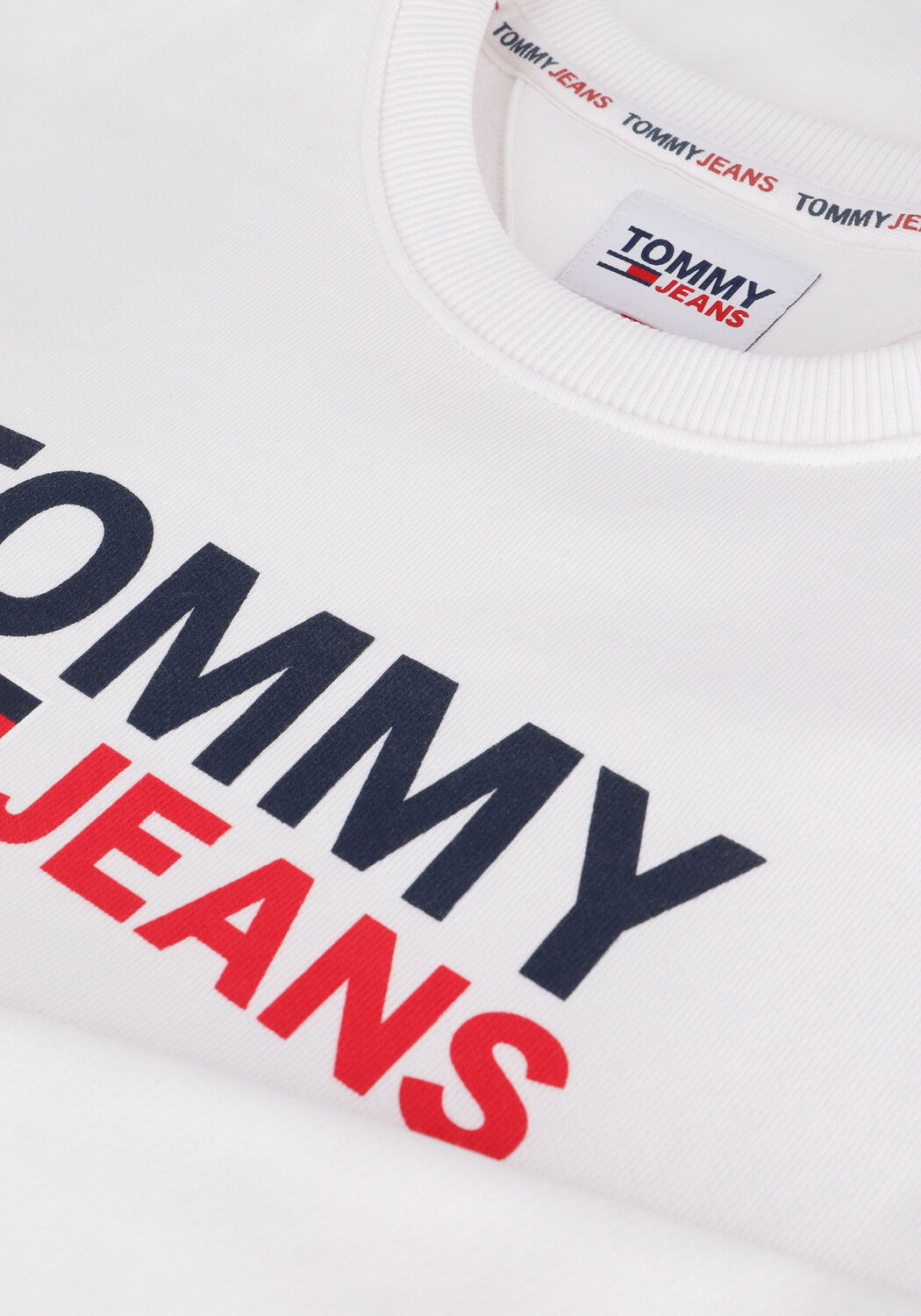 Witte TOMMY JEANS Sweater TJM CORP LOGO CREW - large