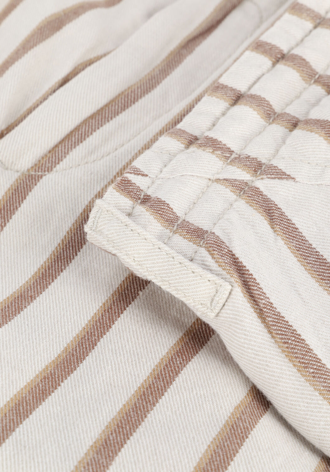 Beige CAST IRON Korte broek CHINO SHORTS LINEN STRIPE - large