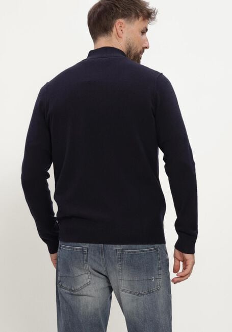 Donkerblauwe BUTCHER OF BLUE Trui CLIFDEN HALFZIP - large