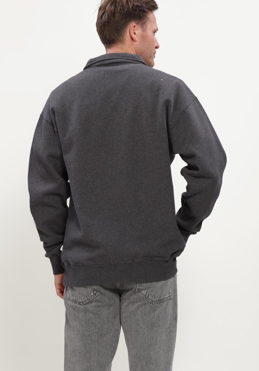 Grijze FOR&Eacute;T Trui HOOK HALF ZIP - large
