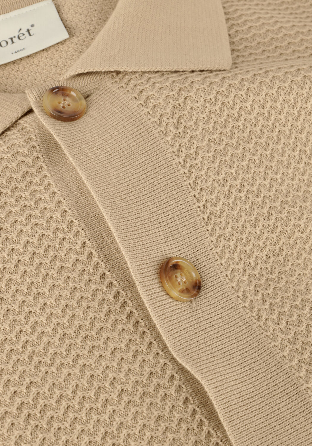 Beige FOR&Eacute;T Vest BOAT KNIT - large