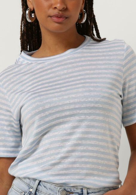 Lichtblauwe MY ESSENTIAL WARDROBE T-shirt LISAMW STRIPED TEE - large