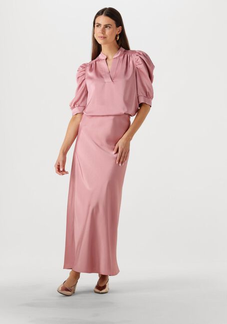 NEO NOIR Jupe maxi VICKY HEAVY SATEEN SKIRT en rose - large