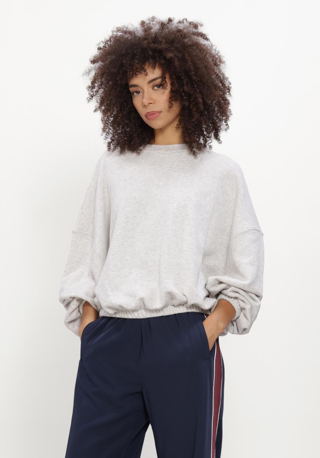 Lichtgrijze CATWALK JUNKIE Sweater OVERSIZED GRAPHIC SWEATER - large
