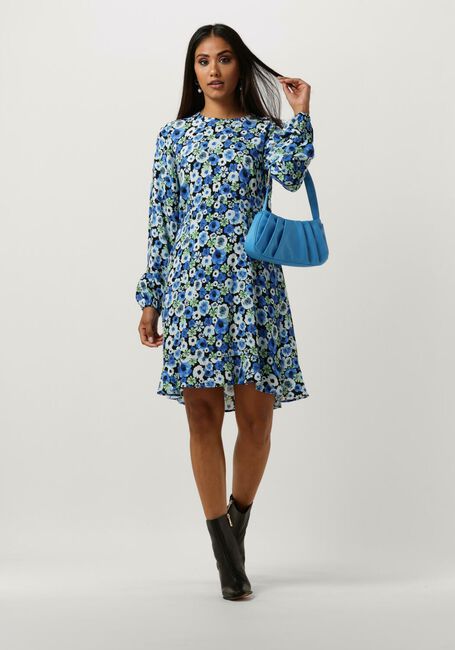 ENVII Mini robe ENSHERRY LS DRESS AOP 7014 en bleu - large