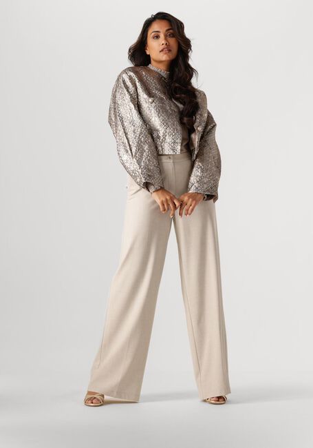 SUMMUM Pantalon TROUSERS WIDE VISCOSE BLEND STRETCH en beige - large