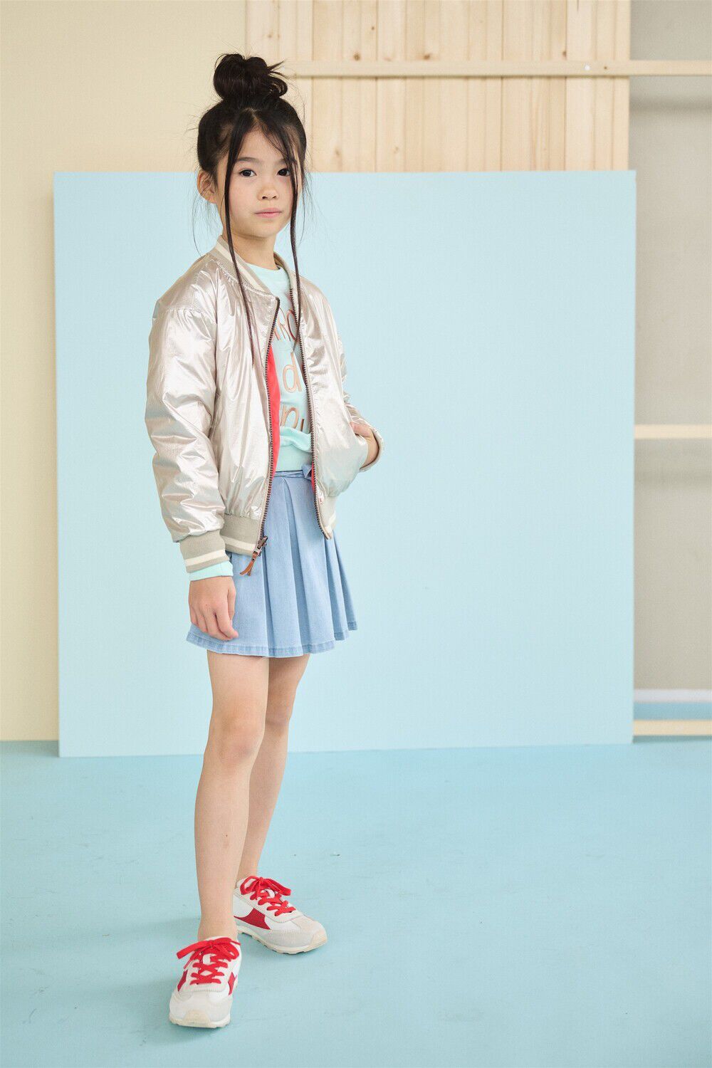 NONO Pantalon courte SELLA DENIM SKORT Bleu clair - large