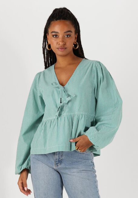 NEO NOIR ESMEE SMALL STRIPE BLOUSE Blouses en vert - large