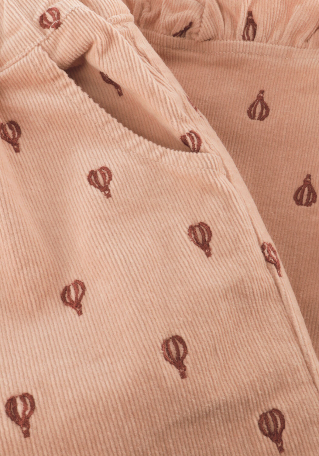 LIL' ATELIER Pantalon large NMFNELLY CORD STRAIGHT PANT 4945-HC LIL en rose - large